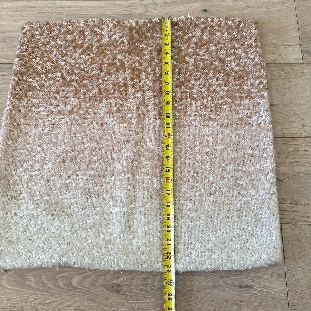 Set of 2 West Elm Ombre Pillow Cover In Sand 24” X 24” Beige White Neutral